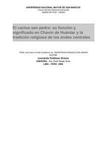 El cactus san pedro: su función y significado en Chavín de Huántar