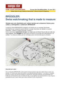 BRÜGGLER: Swiss watchmaking that is made to