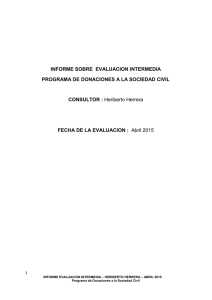 informe de evaluacion intermedia programa de donaciones