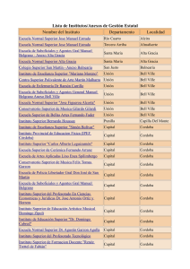 Lista de Institutos/Anexos de Gestión Estatal Nombre del Instituto