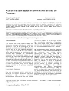 Niveles de asimilación económica del estado de Guerrero