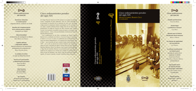 Cinco Ordenamientos Penales Del Siglo XIX CCP D El Sig Lo cinco-ordenamientos-penales-del-siglo-xix-ccp-d-el-sig-lo