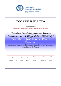 CONFERENCIA Prof. Dr. D. José Manuel Pérez- Prendes.