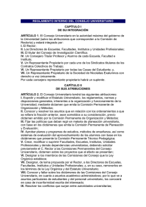 REGLAMENTO INTERNO DEL CONSEJO UNIVERSITARIO