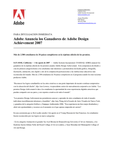 Adobe Anuncia los Ganadores de Adobe Design Achievement 2007