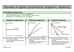Impuesto al ingreso (proporcional, progresivo, regresivo)