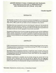 ajuste estructural y mercado de trabajo. una eh`licacidn de ia