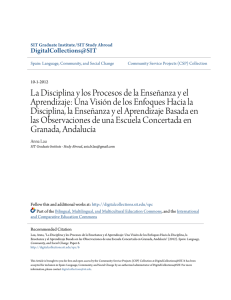 La Disciplina y los Procesos de la EnseÃ±anza y el Aprendizaje