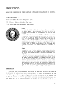 analisis polinico de tres lagunas litorales colmatadas de galicia