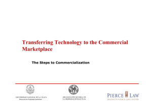 Transferring Technology to the Commercial Marketplace The Steps