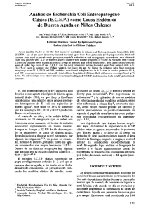 Analisis de Escherichia Coli Enteropatogeno Clasico (E.C.E.P.