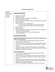 “VIDA GRUPO TRADICIONAL” Requisitos generales para acceder a