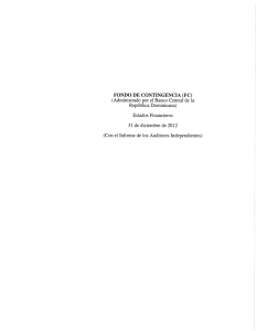 FONDO DE CONTINGENCIA (FC) (Administrado por el Banco