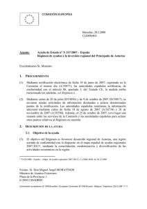 Régimen de ayudas a la inversión regional del Principado de Asturias