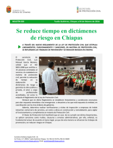 Se reduce tiempo en dictámenes de riesgo en Chiapas
