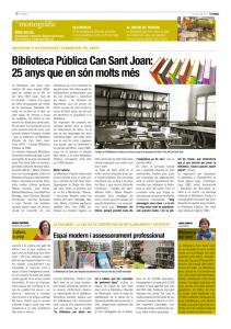 Biblioteca Pública Can Sant Joan: 25 anys que en són molts més