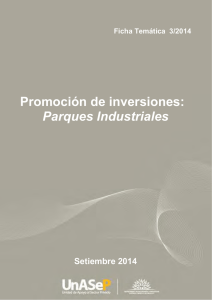 Promoción de Inversiones en Parques Industriales