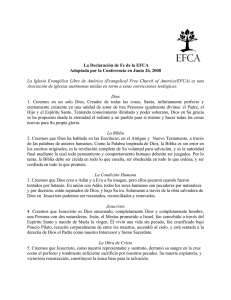 La Declaración de Fe de la EFCA Adoptada por la Conferencia en