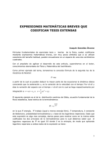 expresiones matemáticas breves que codifican tesis extensas