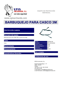 BARBUQUEJO PARA CASCO 3M