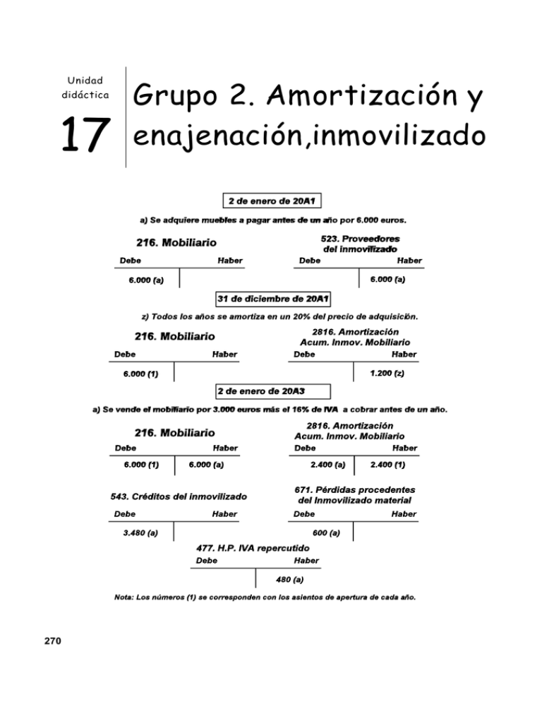 Grupo 2. Amortización Y Enajenación,inmovilizado