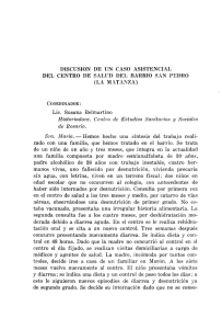 discusion de un caso asistencial del centro de salud del barrio san