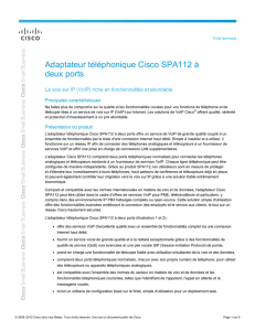 Cisco SPA112 2 Port Phone Adapter Data Sheet (French)
