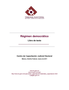 R&eacute;gimen democr&aacute;tico - Tribunal Electoral del Poder Judicial de la