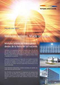 Módulos solares. Made in Japan.