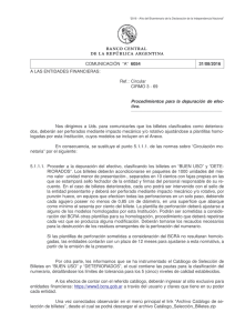 “A” 6054 - del Banco Central de la República Argentina
