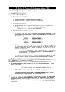 Criterios de Reconocimiento de créditos POD