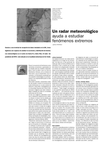 un radar meteorológico ayuda a estudiar fenómenos extremos