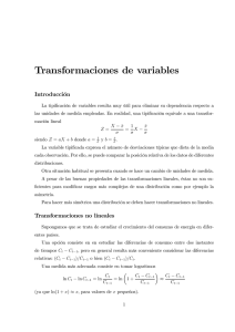 Transformaciones de variables