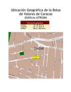 Ubicación Geográfica de la Bolsa de Valores de Caracas