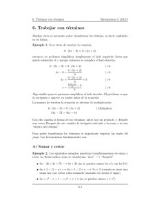 6. Trabajar con términos - Instituto de Matemáticas | UNAM