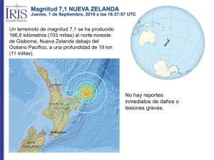 Magnitud 7,1 NUEVA ZELANDA