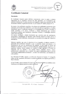 Certiﬁcado Catastral - Direcci&oacute;n de Catastro y Cartograf&iacute;a