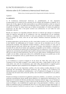 EL PACTO DE BOGOTA Y LA OEA Informe