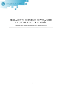 reglamento de cursos de verano de la universidad de almería