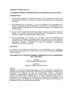 Reglamento de la Gesti&oacute;n Acad&eacute;mico
