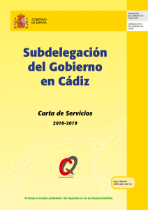Carta Servicios de la Subdelegación del Gobierno en Cádiz. 2016