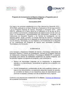 Página 1 de 10 Programa de Incorporación de Mujeres