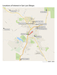 Locations of interest in San Luis Obispo