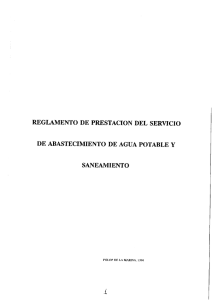 reglamento de prestacion del servicio de abastecimiento de agua