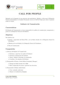 call for people - Delegación General de Estudiantes