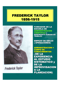 FREDERICK TAYLOR 1856-1915