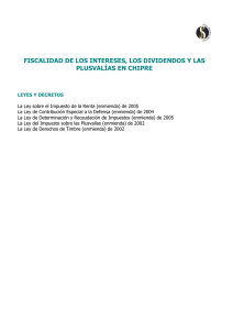 Imposición de Intereses, Dividendos y Ganancias de Capital