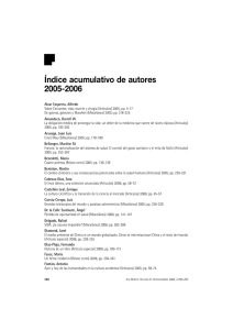 Índice acumulativo de autores 2005-2006