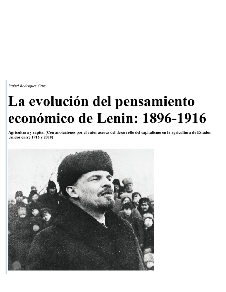 La Evolución Del Pensamiento Económico De Lenin