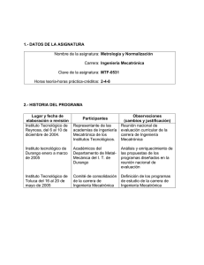 Metrologia y Normalizacion - Instituto Tecnológico de Colima